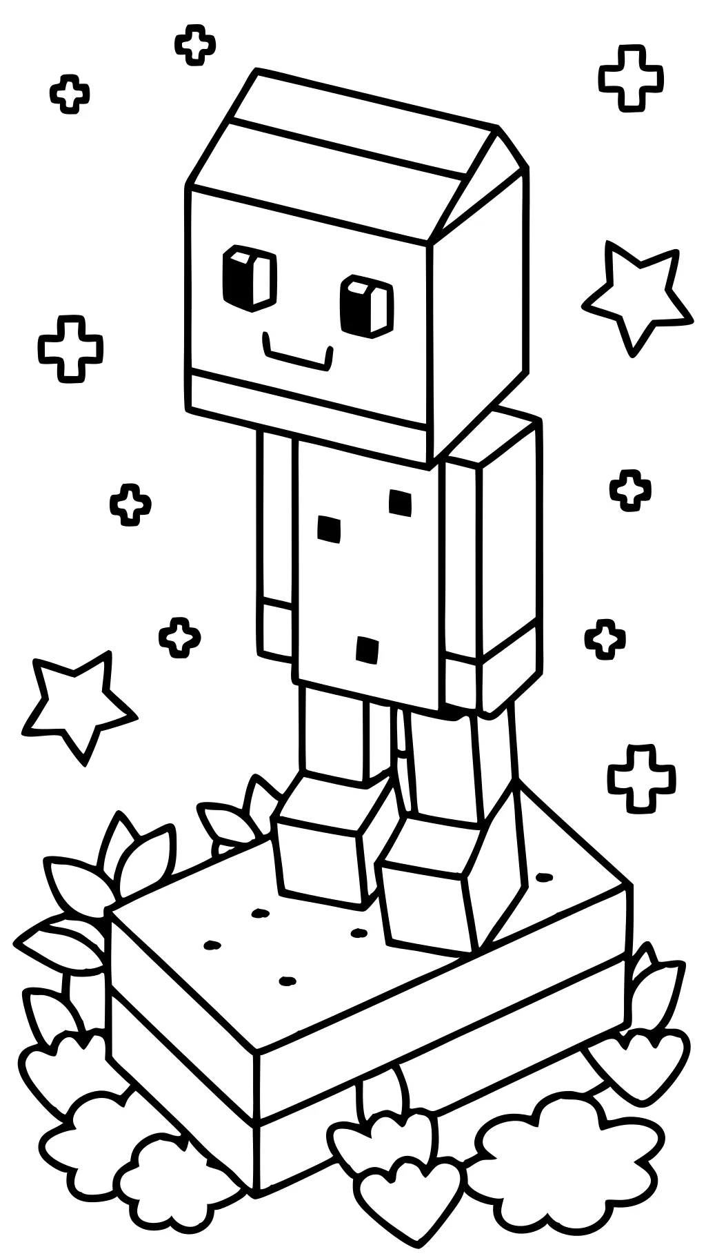 coloriage minecraft de Creeper